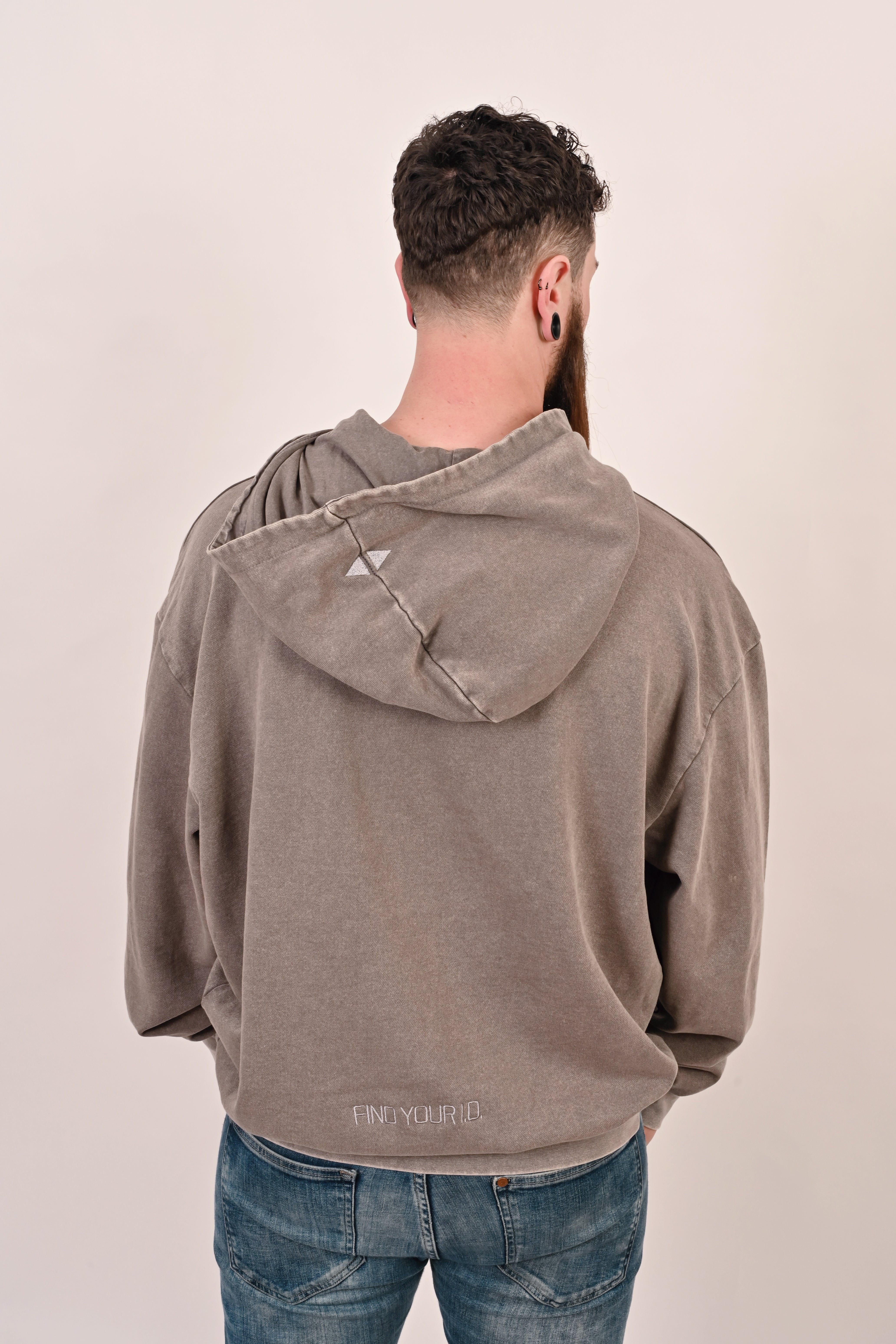 Hoody oversized Embroiderys beige* :)