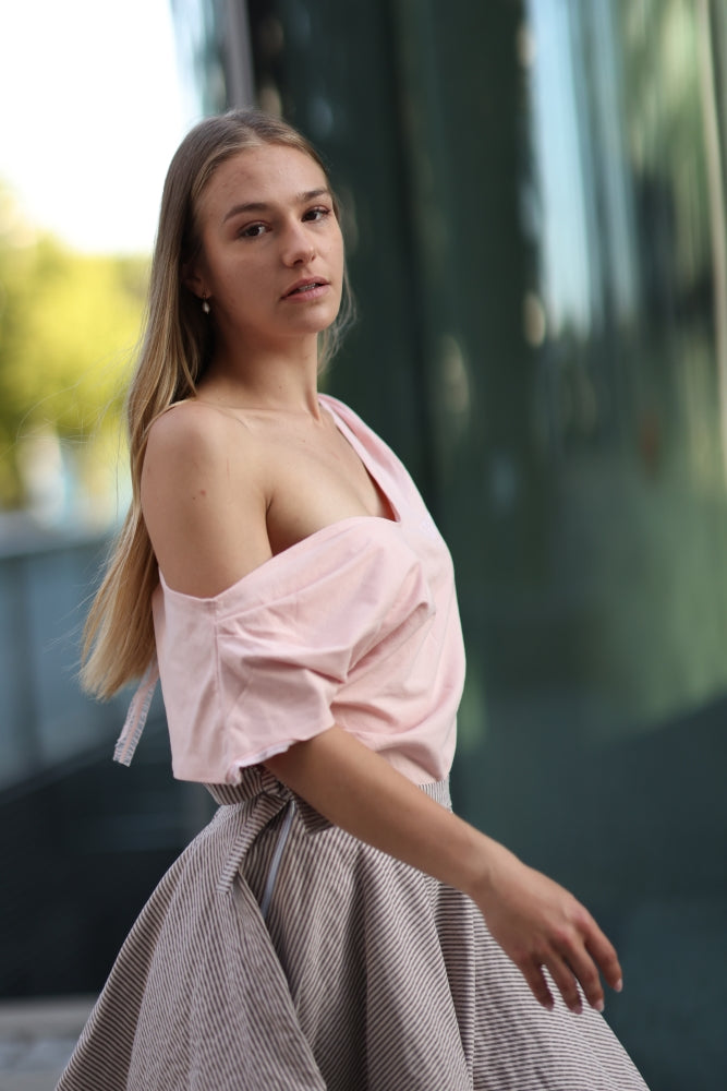 Carmen Shirt Stickerei blush pink Embroiedery