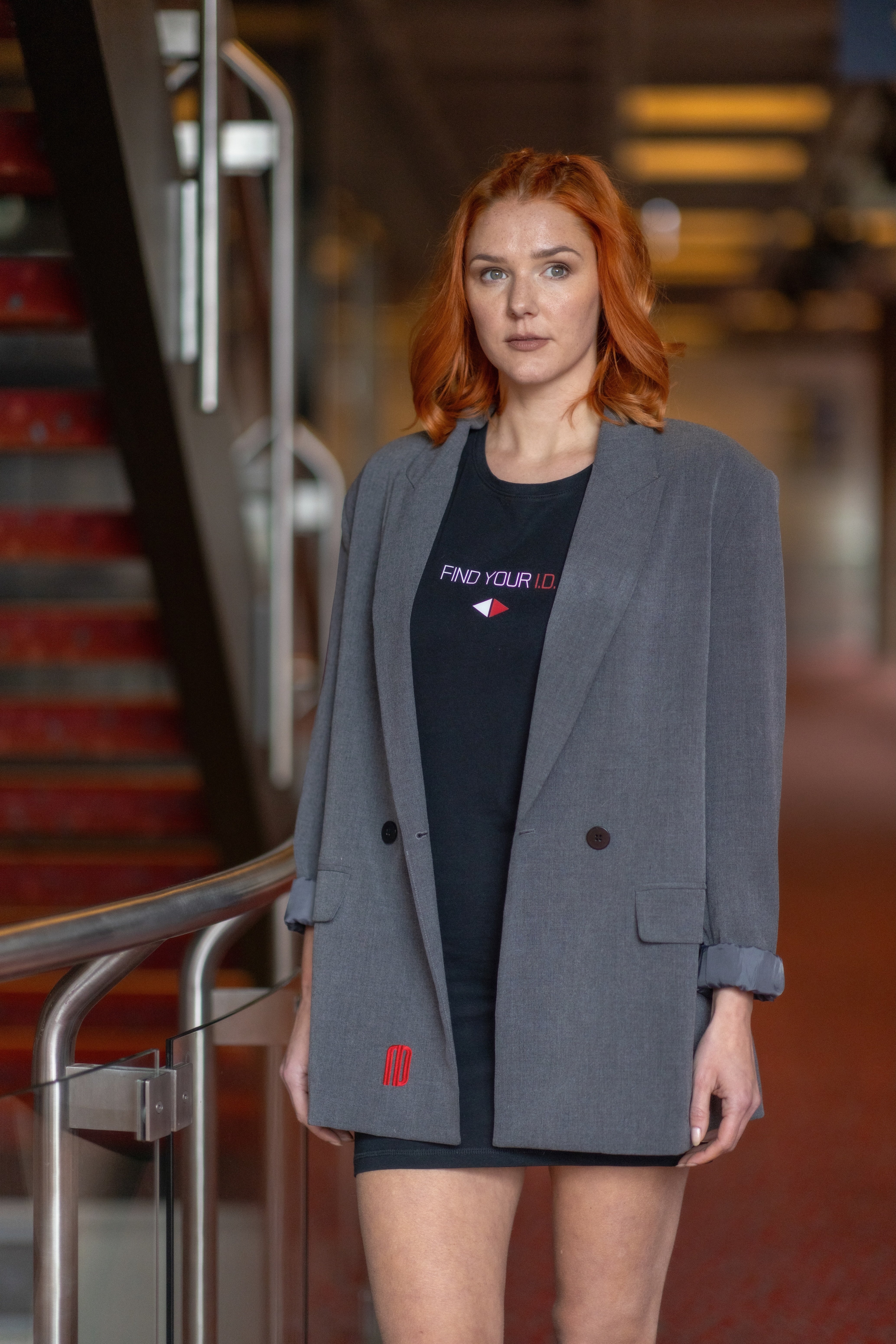 Minikleid mit Find your I.D. Artwork black and white* :)