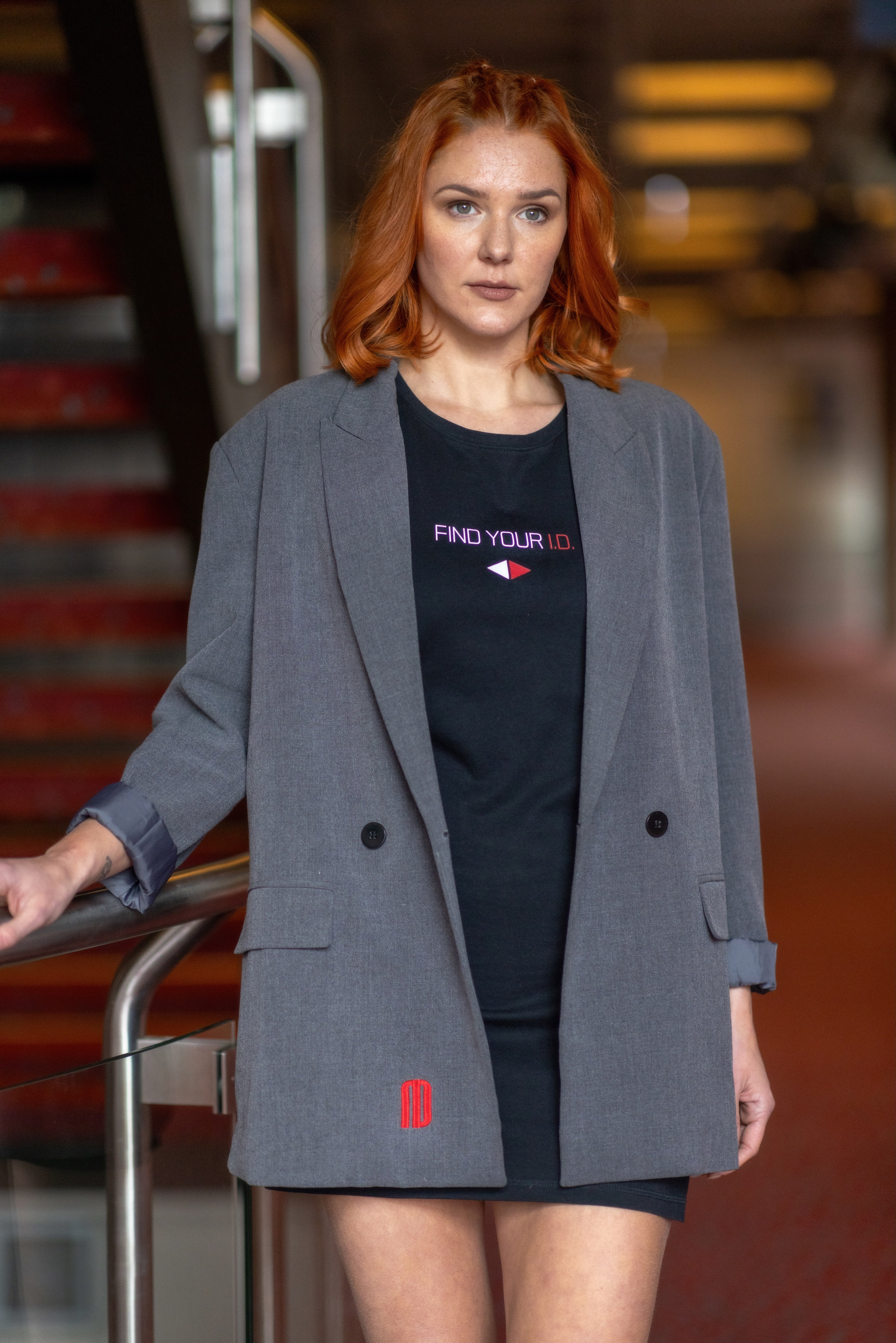 Minikleid mit Find your I.D. Artwork black and white* :)