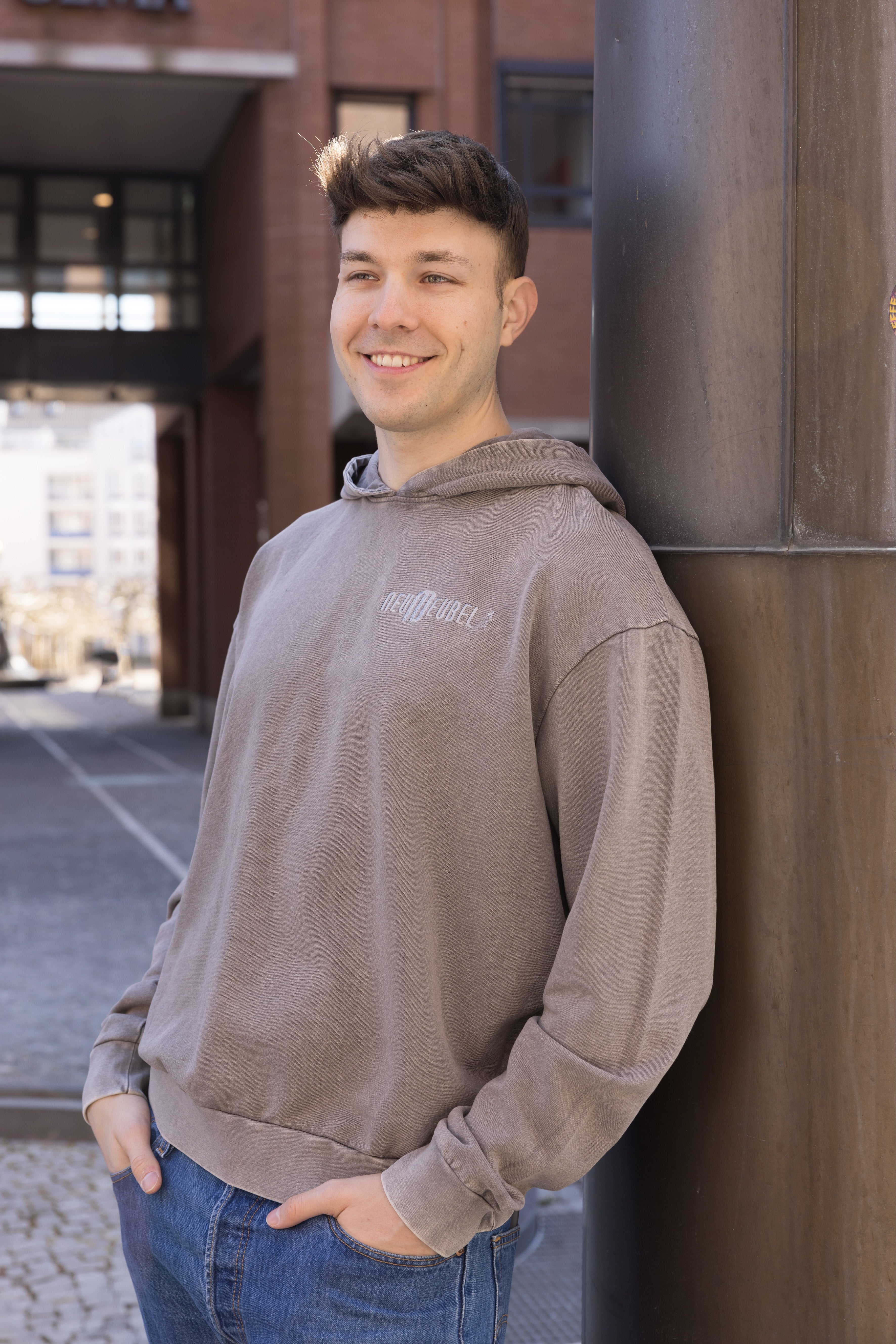 Hoody oversized Embroiderys beige* :)