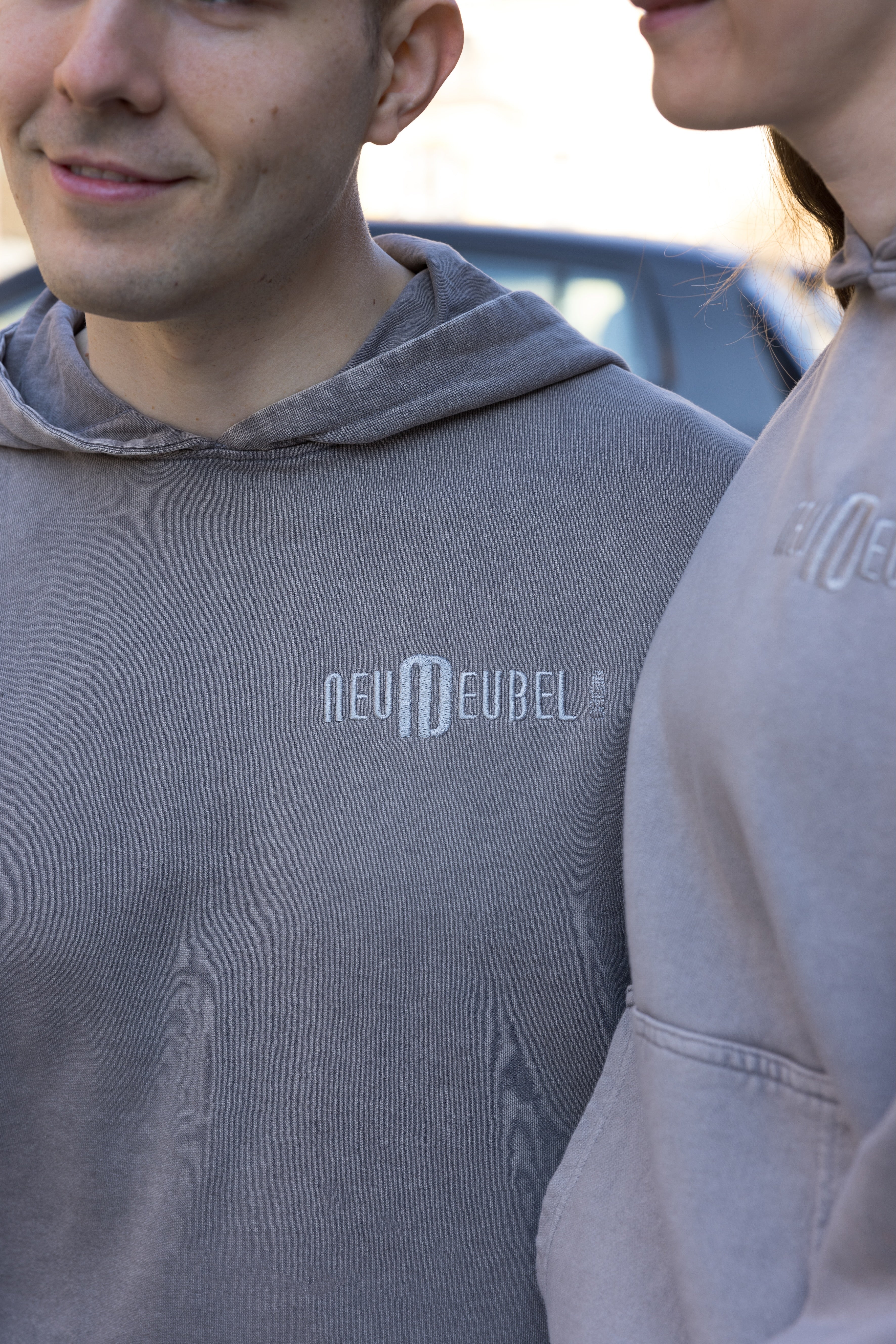 Hoody oversized Embroiderys beige* :)