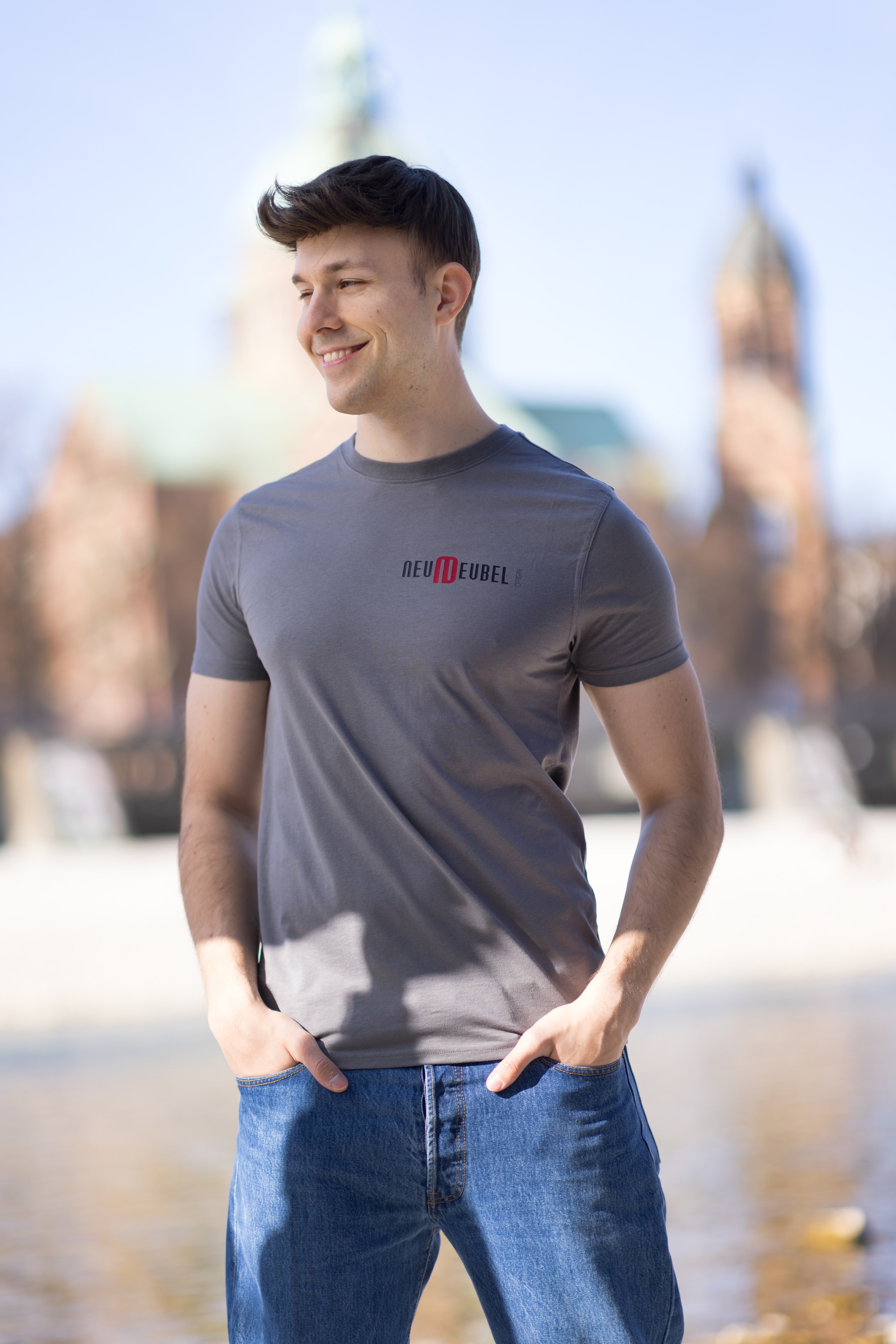 T-Shirt mit Print Logo FYID Steel Grey :)