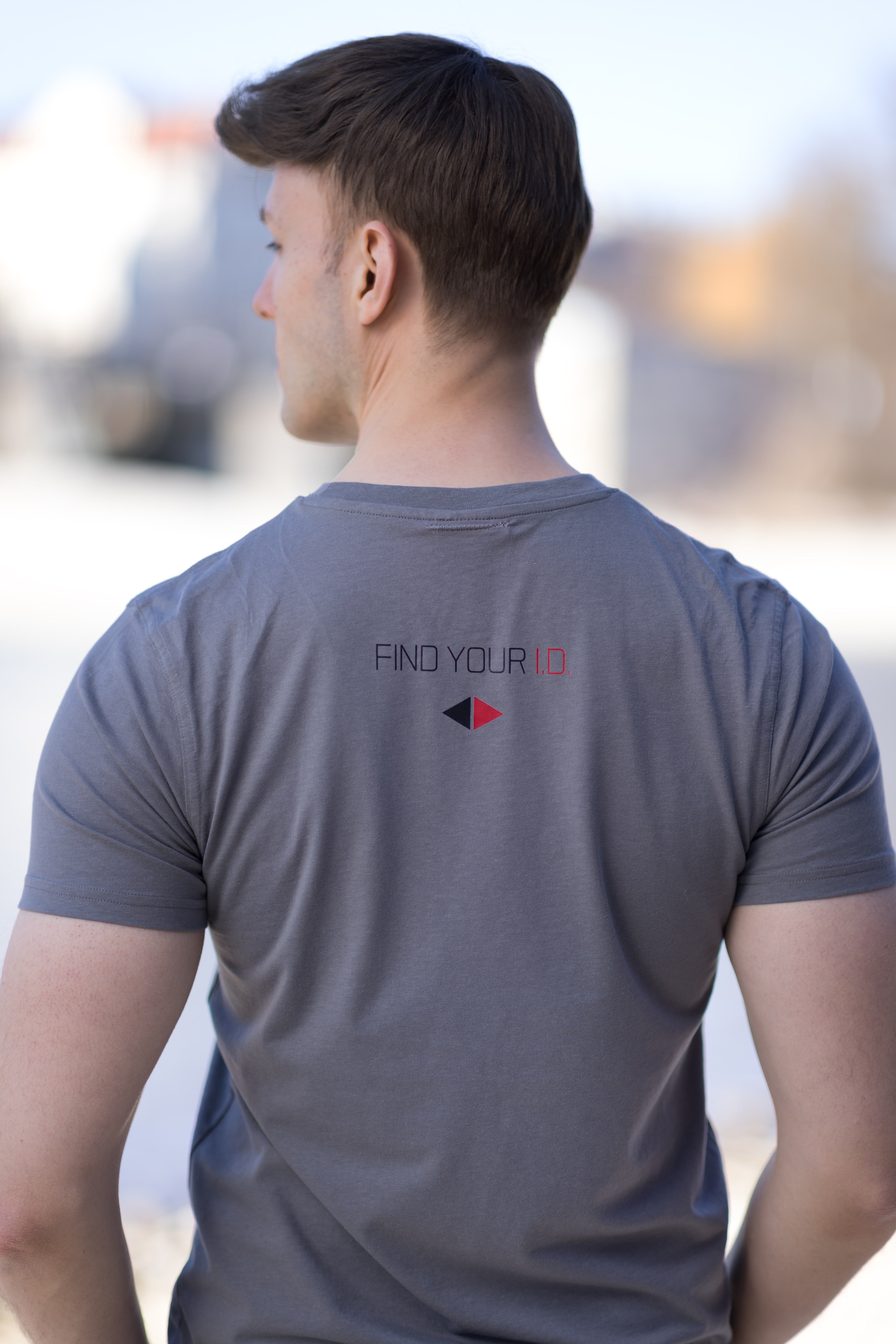 T-Shirt mit Print Logo FYID Steel Grey :)