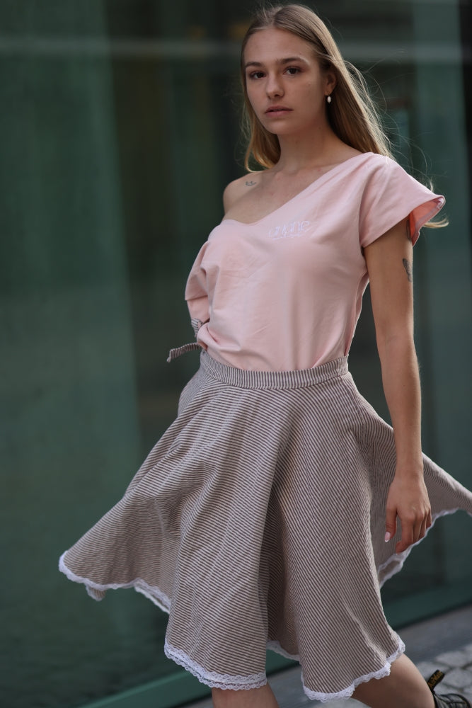 Carmen Shirt Stickerei blush pink Embroiedery