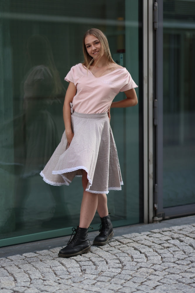 Carmen Shirt Stickerei blush pink Embroiedery